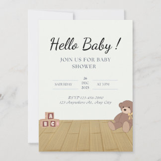 Pink Baby Shower Invitation | Cute & Elegant 