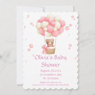 PINK BABY SHOWER INVITATION FOR GIRLS