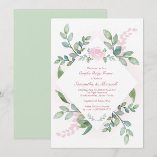 Pink Baby Shower Invitation Girl, Couples