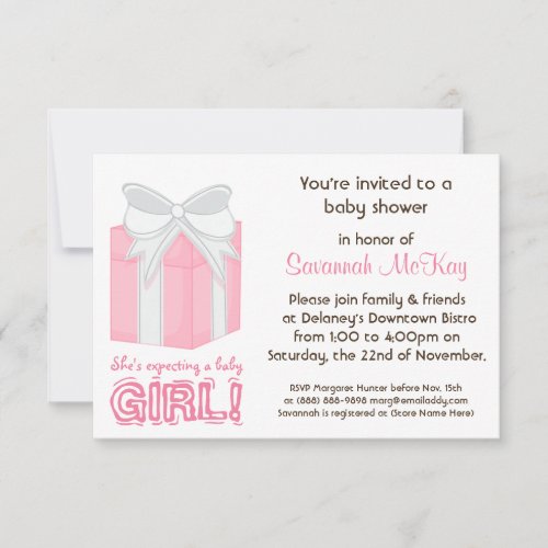 Pink Baby Shower - Modern Mommy Baby Bump Custom Announcement