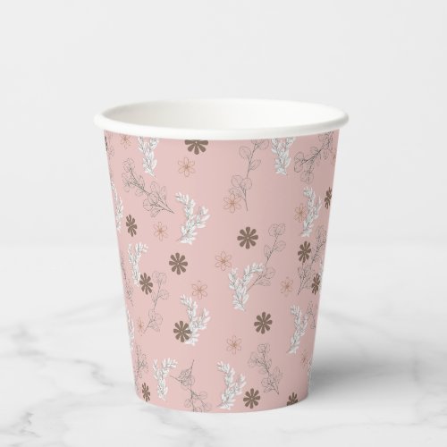 Pink Baby Shower paper cups