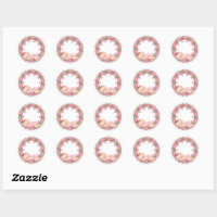 Pink Baby Girl Carriage Baby Shower Stickers, Zazzle.com