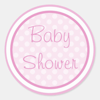 Pink Baby Shower Stickers