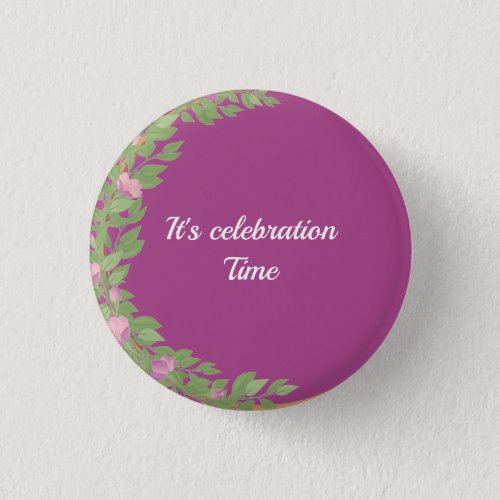 pink baby shower wedding plain custom button