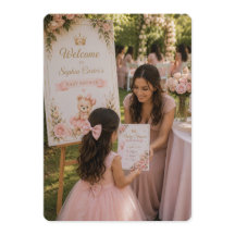 Pink Baby Shower Welcome Sign Scene