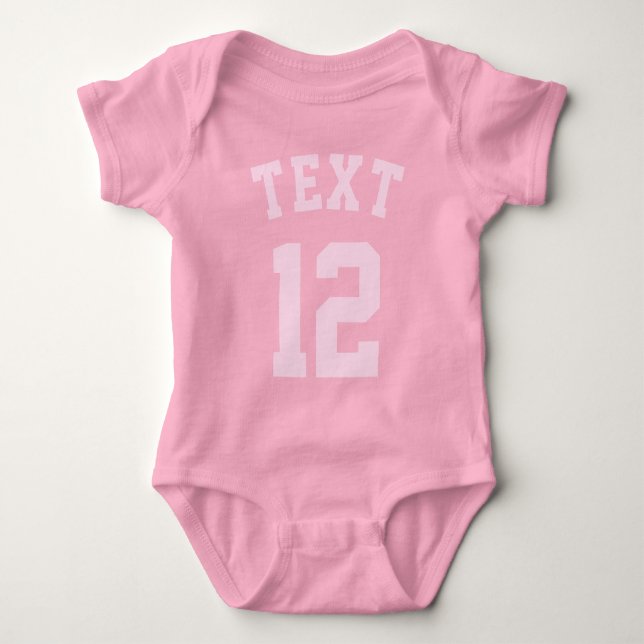 Pink Baby | Sports Jersey Design Bodysuit (Front)