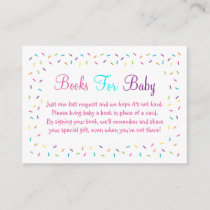Pink Baby Sprinkle Book Request Cards