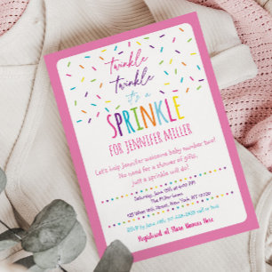 Pink Baby Sprinkle Invitation