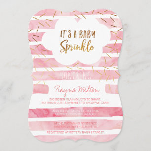 Pink Baby Sprinkle Invitations for a Baby Girl
