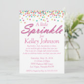 Pink Baby Sprinkle Shower Invite (Standing Front)