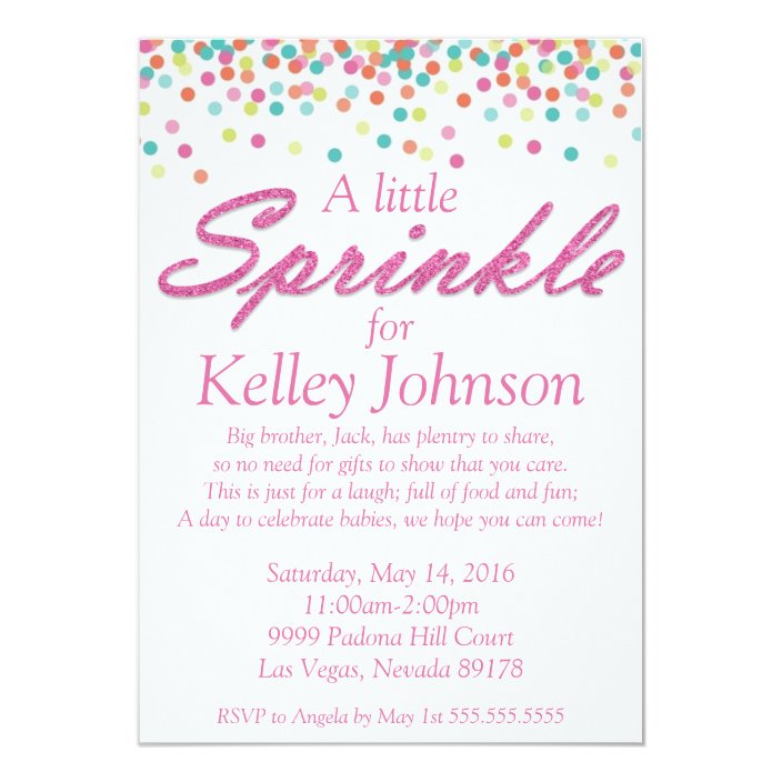 sprinkle shower invitations