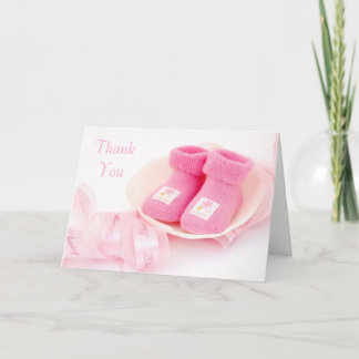 Pink Baby Thank you Card