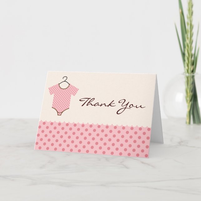 Pink Baby Thank you Cards (Front)