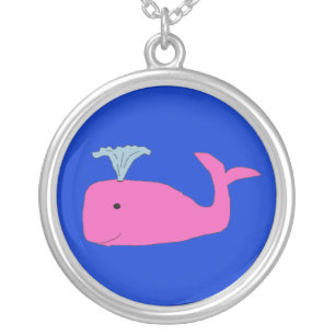 Pink Baby Whale necklace