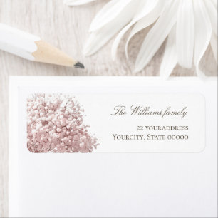 pink baby's breath label