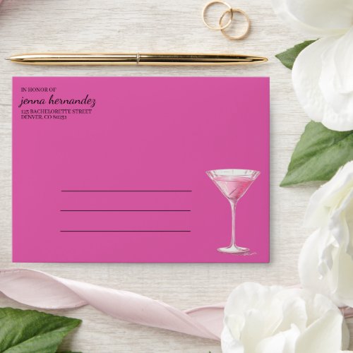 Pink Bachelorette Envelope