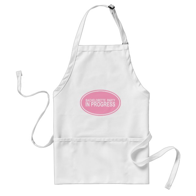 Pink Bachelorette Party in Progress Tees Gifts Adult Apron (Front)