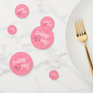 Pink Bachelorette Party Table Confetti