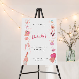 Pink Bachelorette Weekend Welcome Party Foam Board