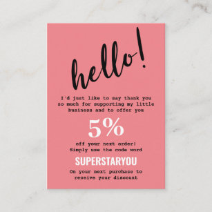 Pink Back White Thank You Logo Social Media Insert