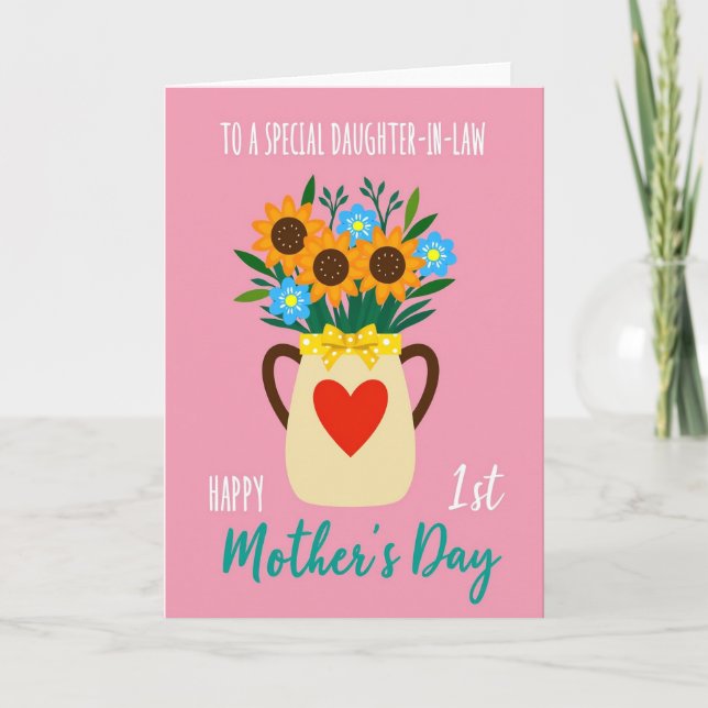 Pink Backdrop Floral Card (Front)