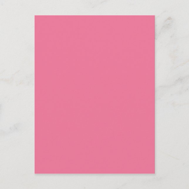 Pink Background Color Postcard (Front)
