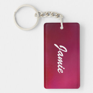 Pink Background Keychain