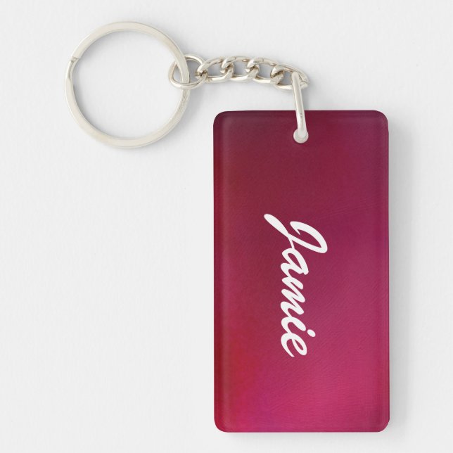 Pink Background Keychain (Front)