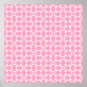Pink background, modern seamless pattern. Vintage Poster