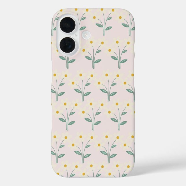 Pink Background with Flower Bouquet Phone Case (Back)