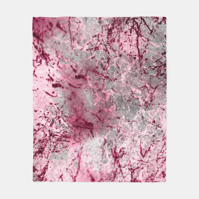 pink backgroundart, deco, pattern, abstract, aged, fleece blanket (Front)