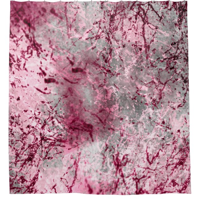 pink backgroundart, deco, pattern, abstract, aged, shower curtain (Front)