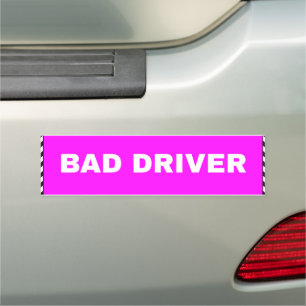 Pink Bad Driver Sign for Women Girls