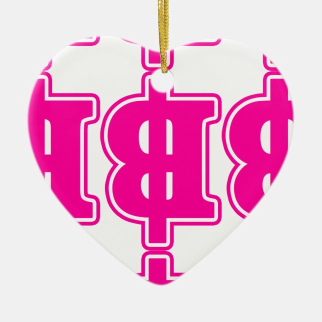 PINK BAHT SIGN ฿ Thai Money Currency ฿ Ceramic Ornament (Front)