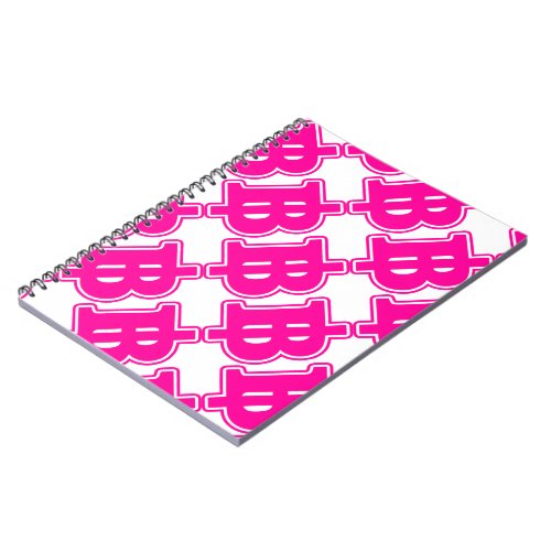 PINK BAHT SIGN  Thai Money Currency  Notebook