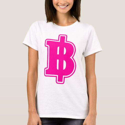 PINK BAHT SIGN  Thai Money Currency  T_Shirt