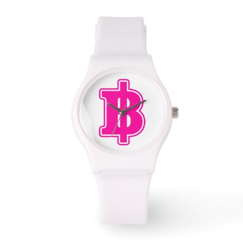PINK BAHT SIGN  Thai Money Currency  Watch