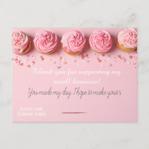 Pink BAKERS Thank you Card