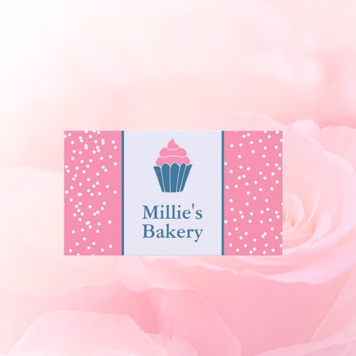 Pink Bakery Cupcake Homemade Pastry Chef Business Card