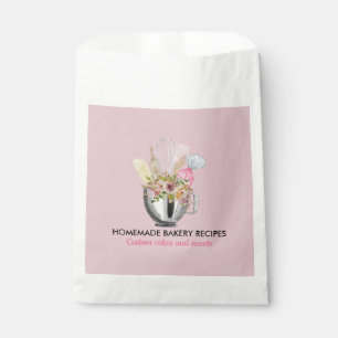 Pink Bakery Foods Cooker Personal Chef Catering Favor Bag