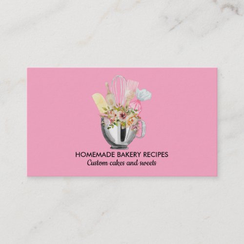 Pink Bakery pastry hand tools chef cook Business Card