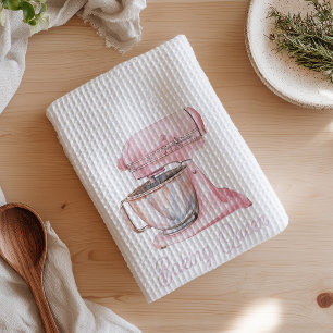 Pink Baking Queen Stand Mixer Kitchen Towel