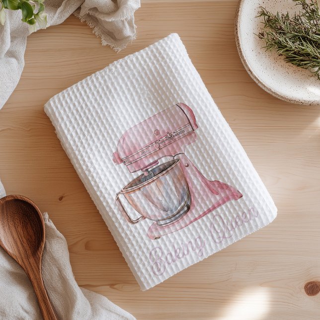 Pink Baking Queen Stand Mixer Kitchen Towel (Pink Baking Queen Kitchen Towel)