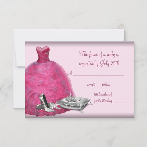 Pink Ball Gown High Heel Shoes Quinceanera RSVP