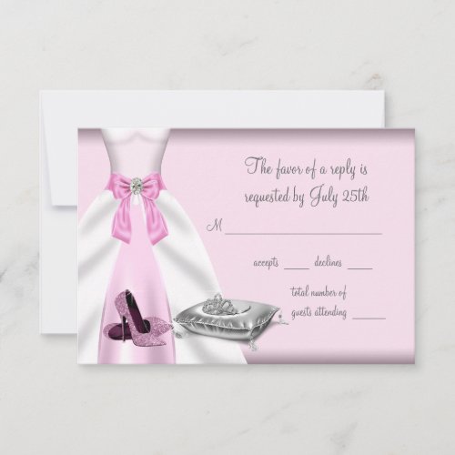 Pink Ball Gown High Heel Shoes Quinceanera RSVP