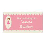 Pink Ballerina 1 Bookplate Labels at Zazzle