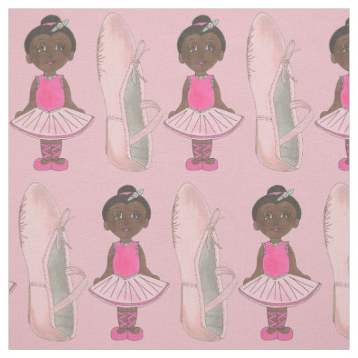 Pink Ballerina Ballet Slipper Tutu Dance Recital Fabric