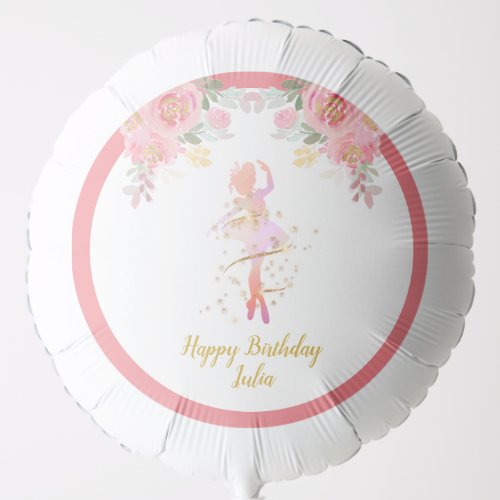 Pink Ballerina Birthday Party Shower Thank You Fav Balloon