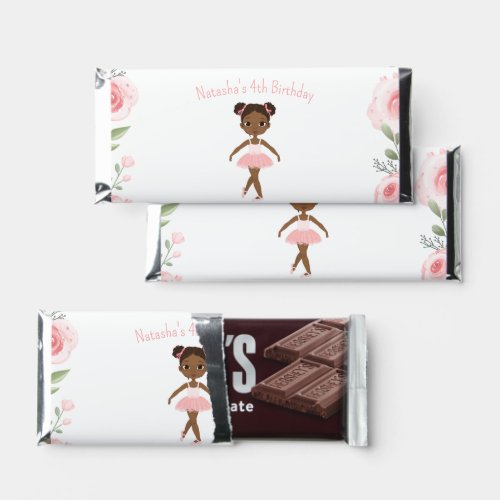 Pink Ballerina Birthday Party Thank You  Hershey Bar Favors