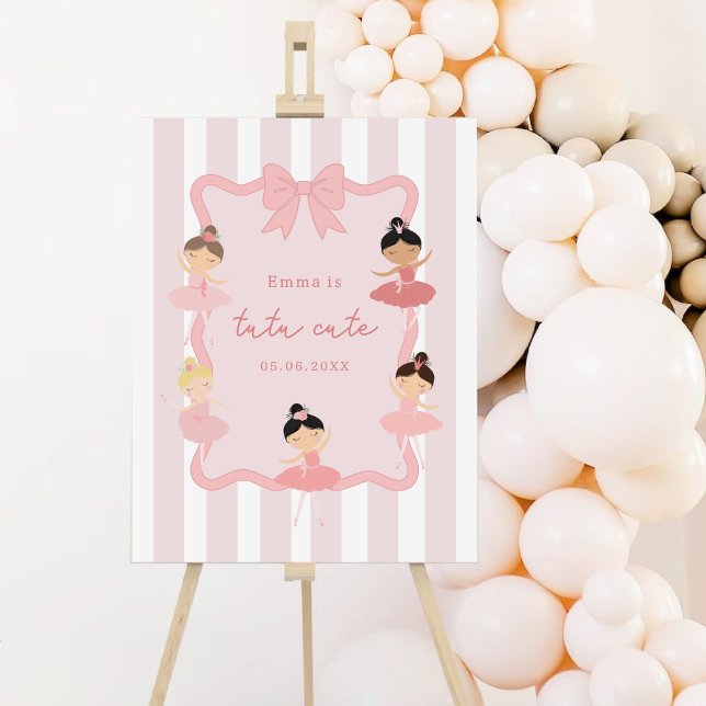 Pink Ballerina Birthday Party Welcome Poster (Creator Uploaded)